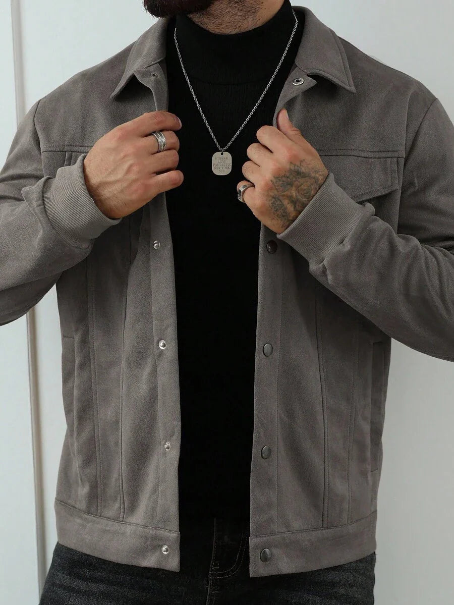 Casual Fleece Jacket Brown