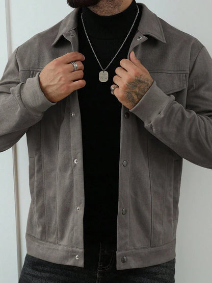 Casual Fleece Jacket Brown