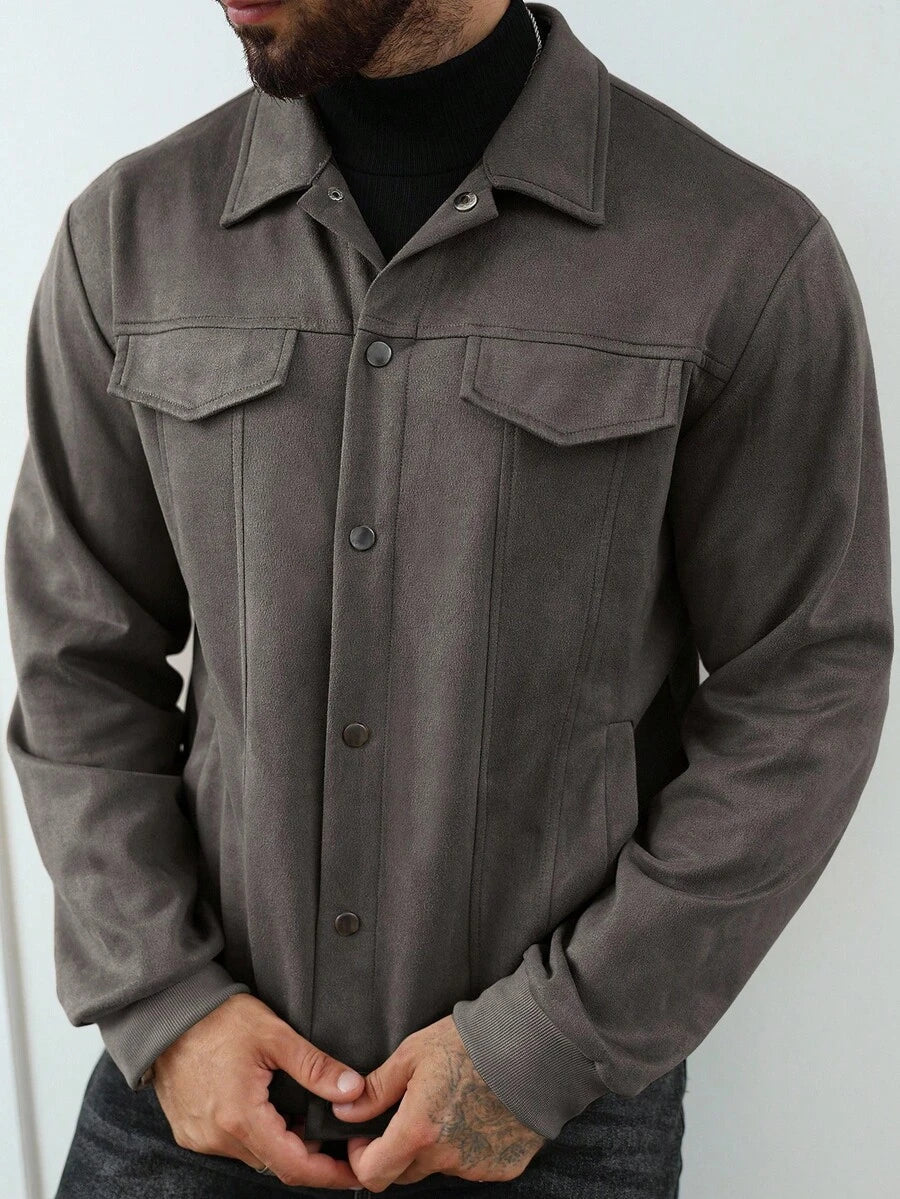 Casual Fleece Jacket Brown