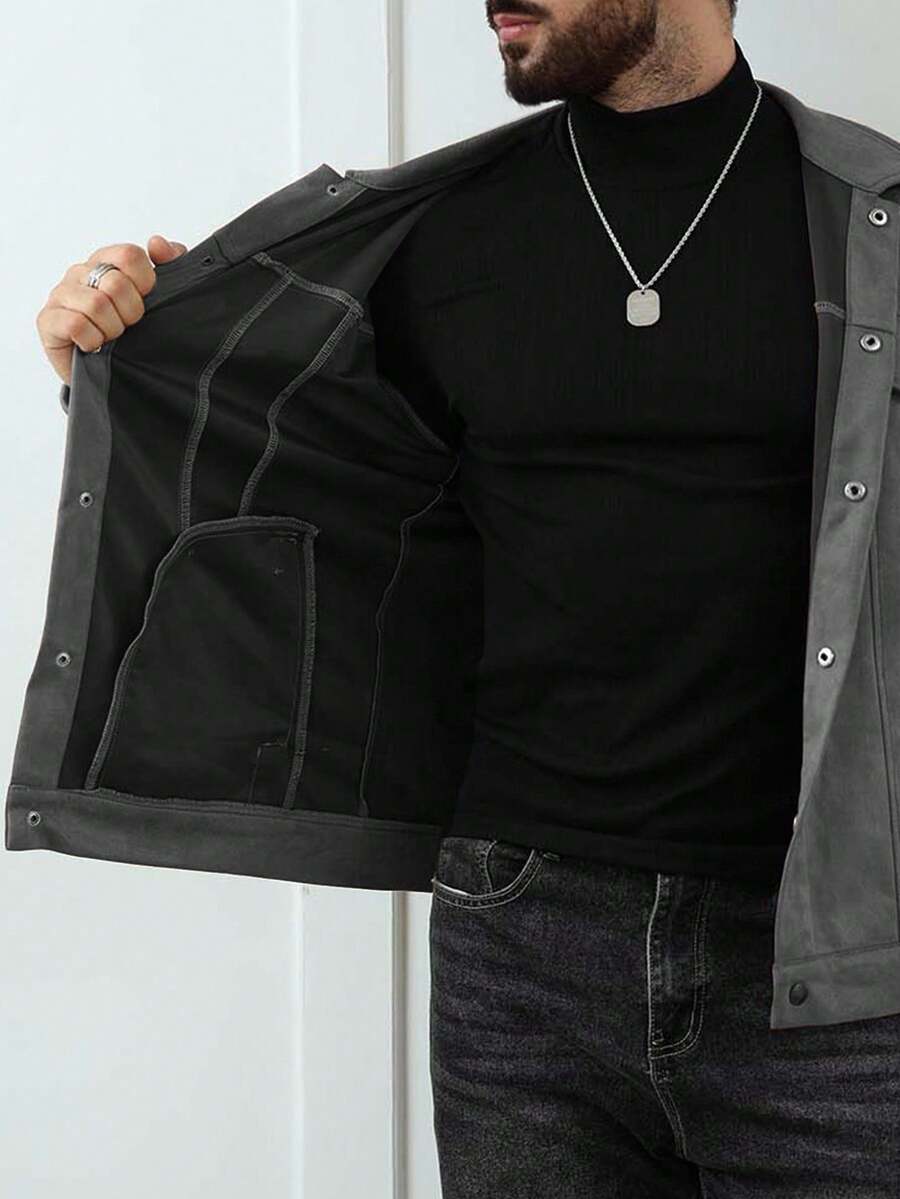 Casual Fleece Jacket Brown