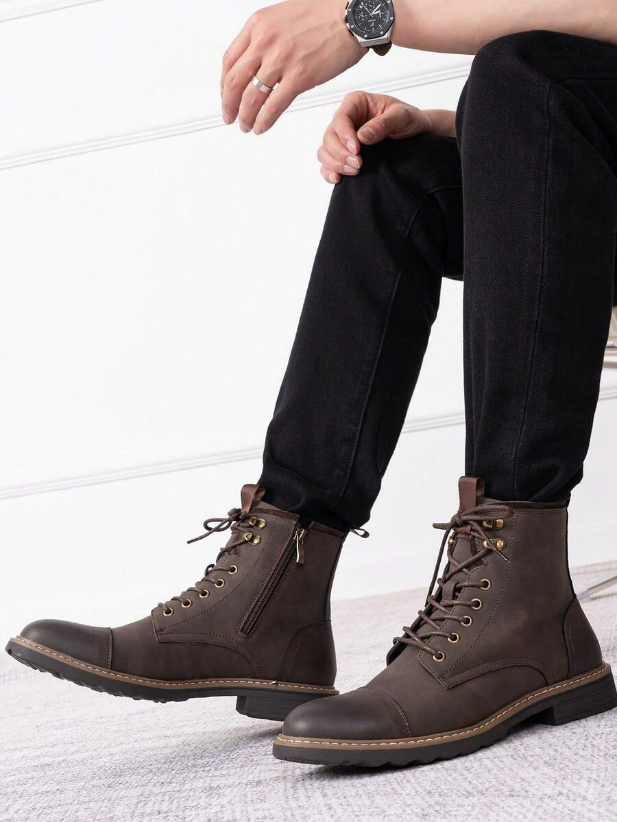 Comfortable Chukka Orthopedic Boots with side zip