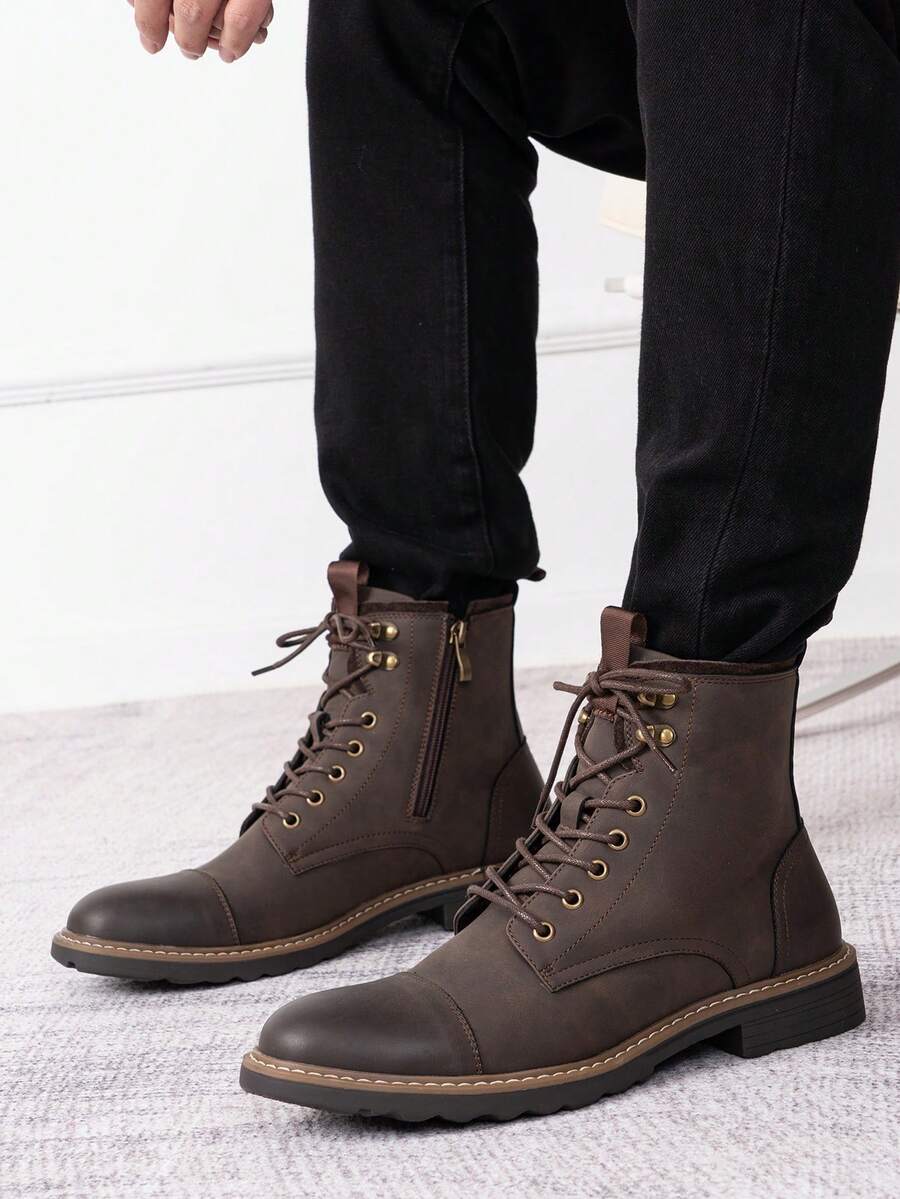 Comfortable Chukka Orthopedic Boots with side zip