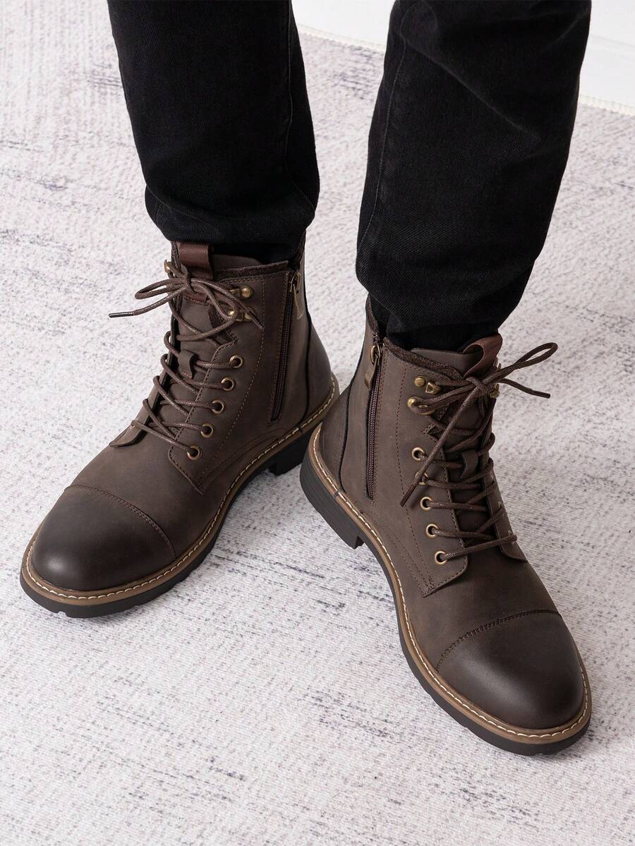 Comfortable Chukka Orthopedic Boots with side zip