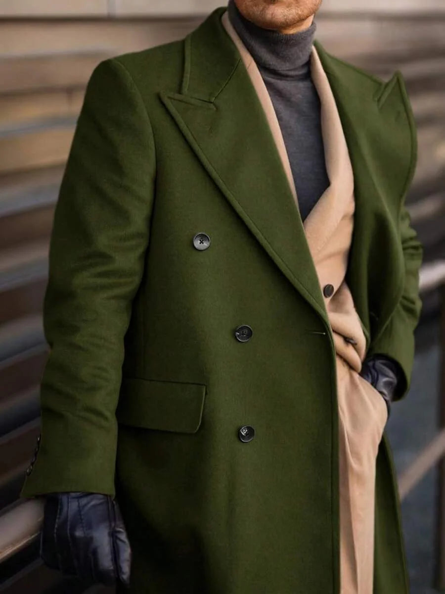 Classic Wool Blend Trench Coat