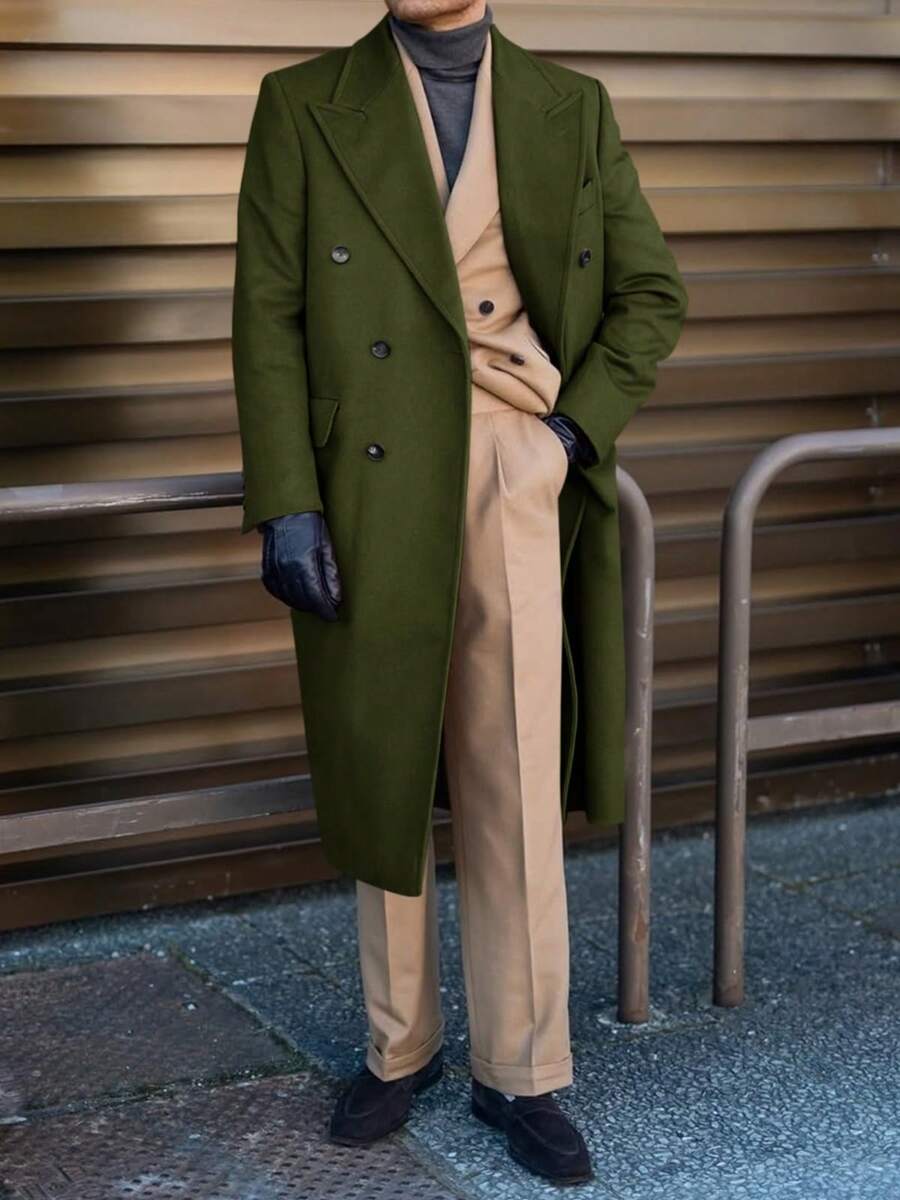 Classic Wool Blend Trench Coat
