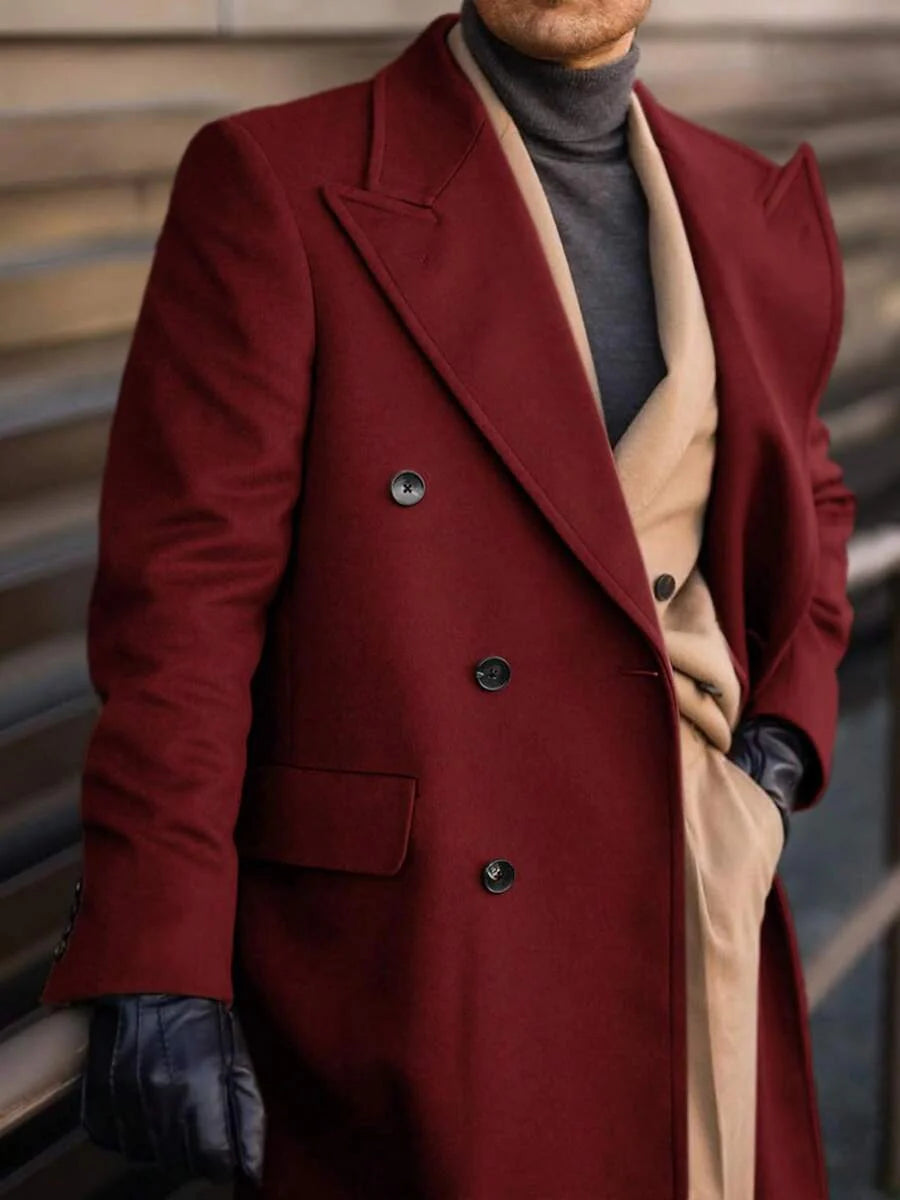 Classic Wool Blend Trench Coat
