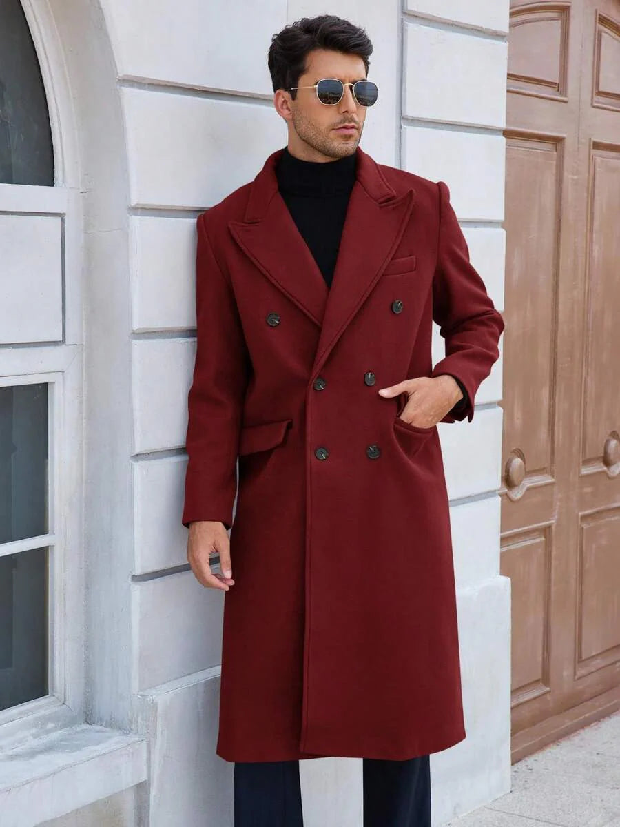Classic Wool Blend Trench Coat