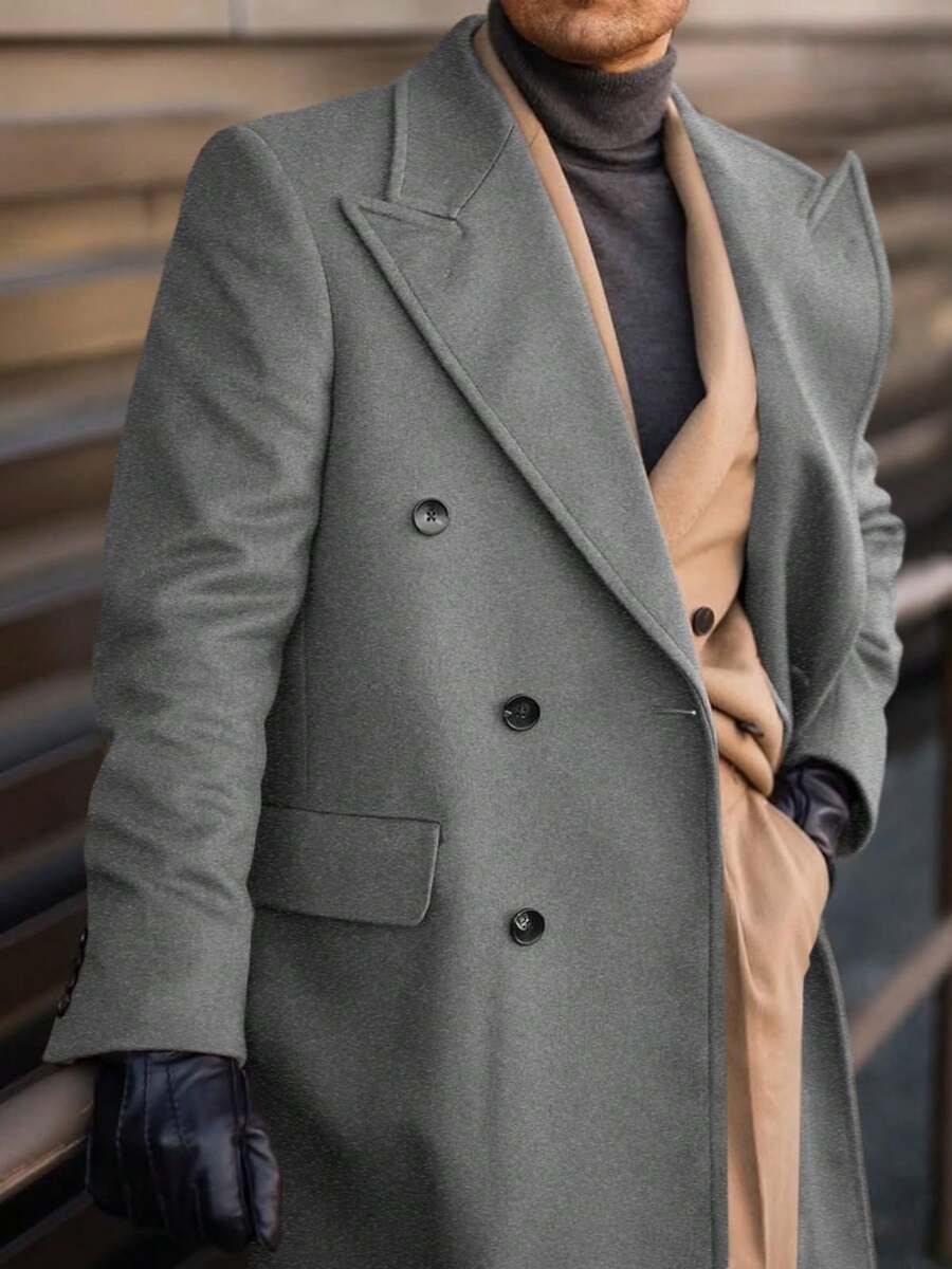 Classic Wool Blend Trench Coat