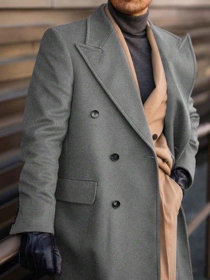 Classic Wool Blend Trench Coat