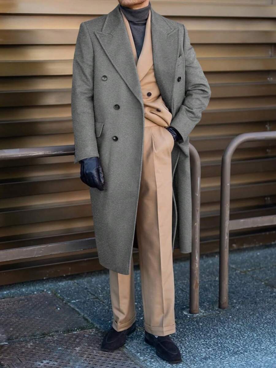 Classic Wool Blend Trench Coat