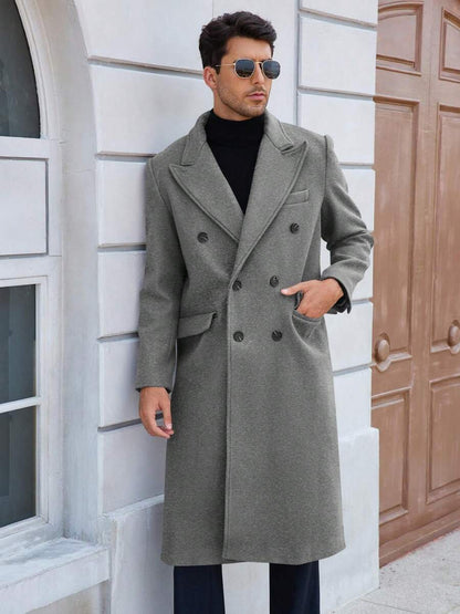Classic Wool Blend Trench Coat