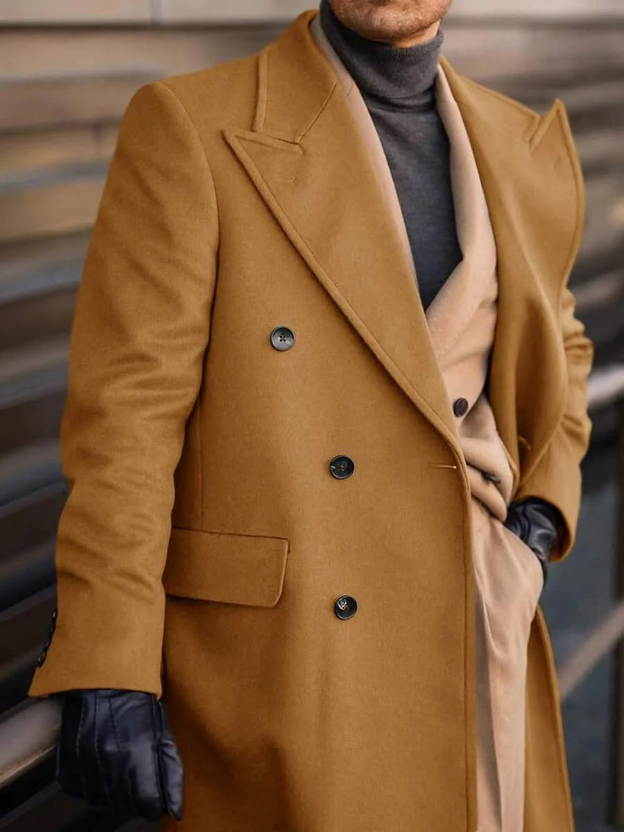 Classic Wool Blend Trench Coat
