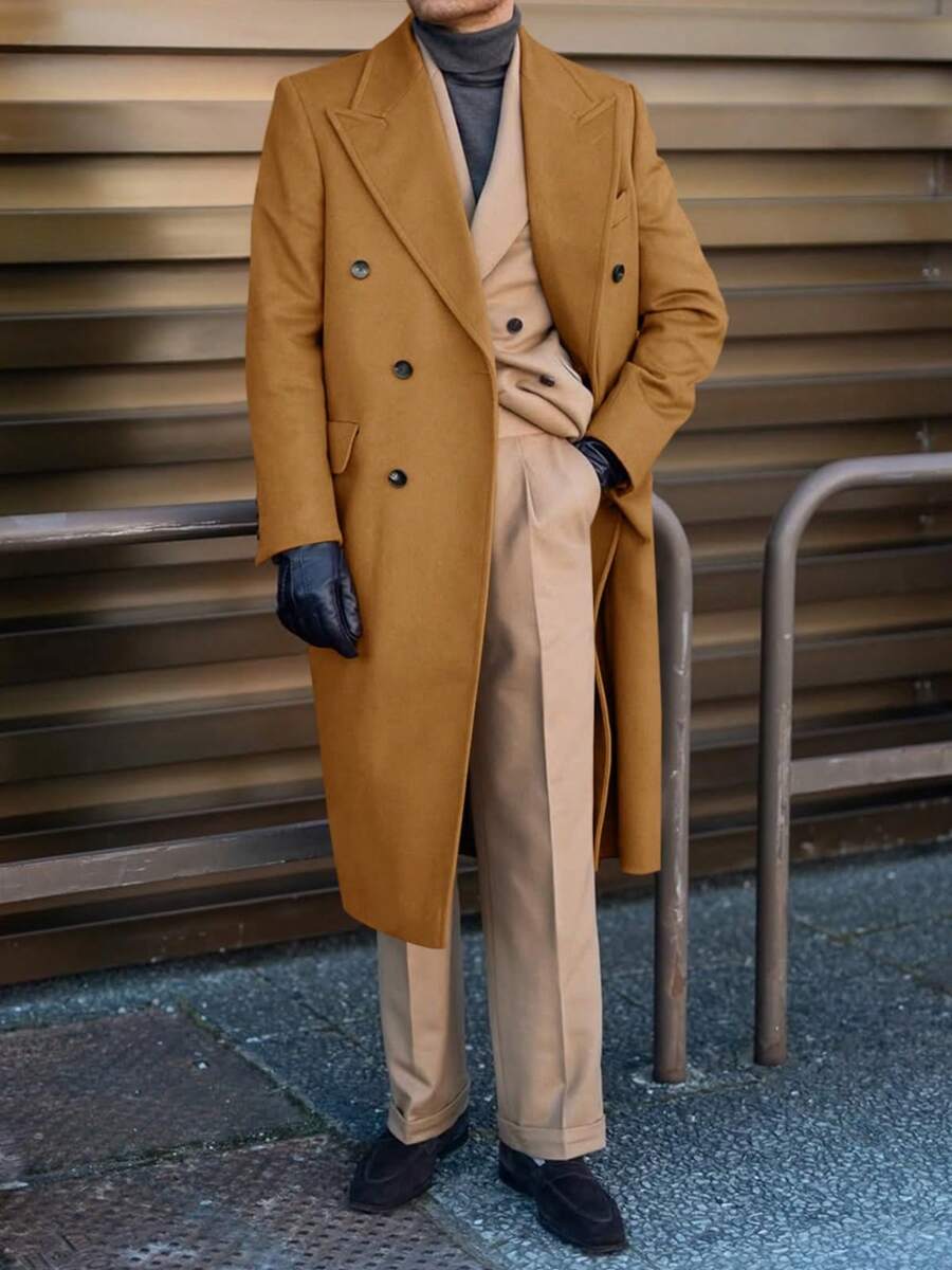 Classic Wool Blend Trench Coat