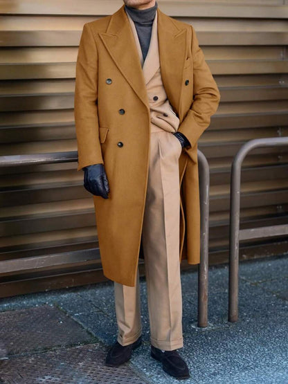 Classic Wool Blend Trench Coat