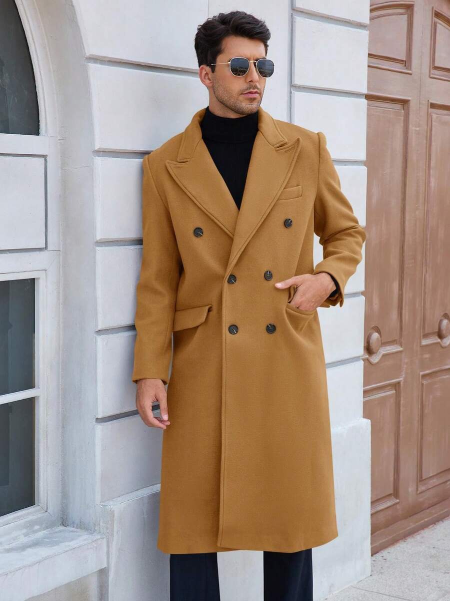 Classic Wool Blend Trench Coat