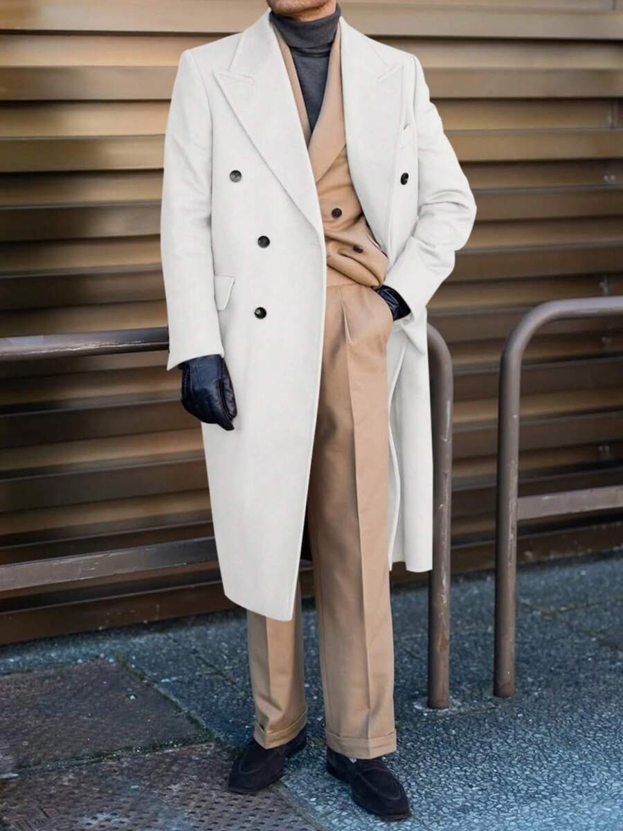 Classic Wool Blend Trench Coat