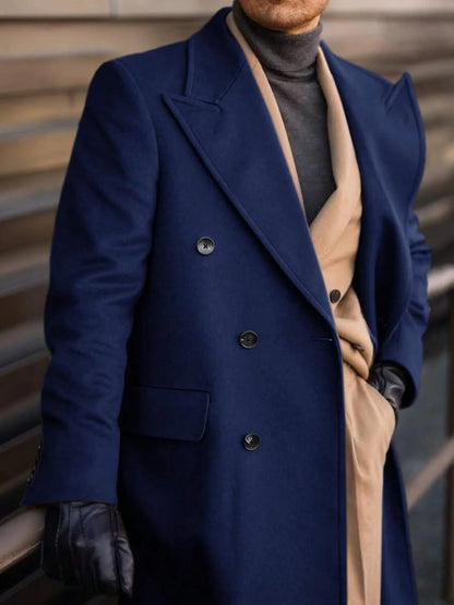 Classic Wool Blend Trench Coat