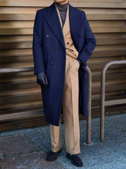 Classic Wool Blend Trench Coat