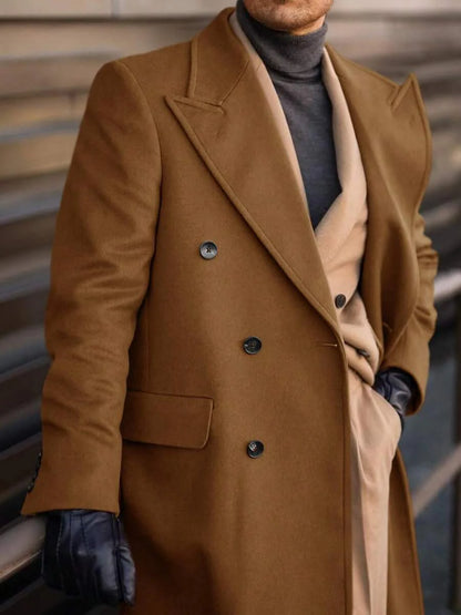 Classic Wool Blend Trench Coat