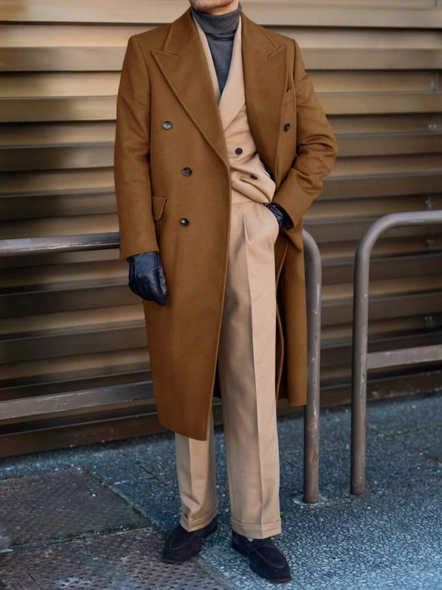 Classic Wool Blend Trench Coat