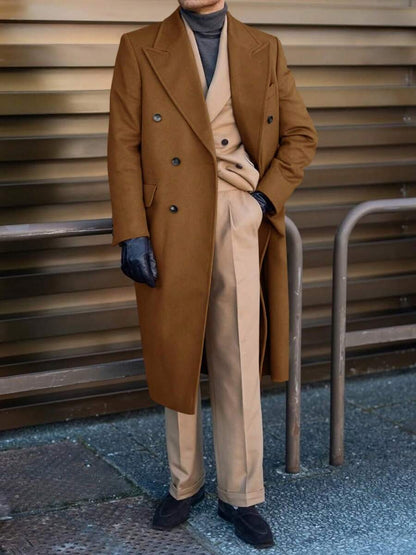 Classic Wool Blend Trench Coat