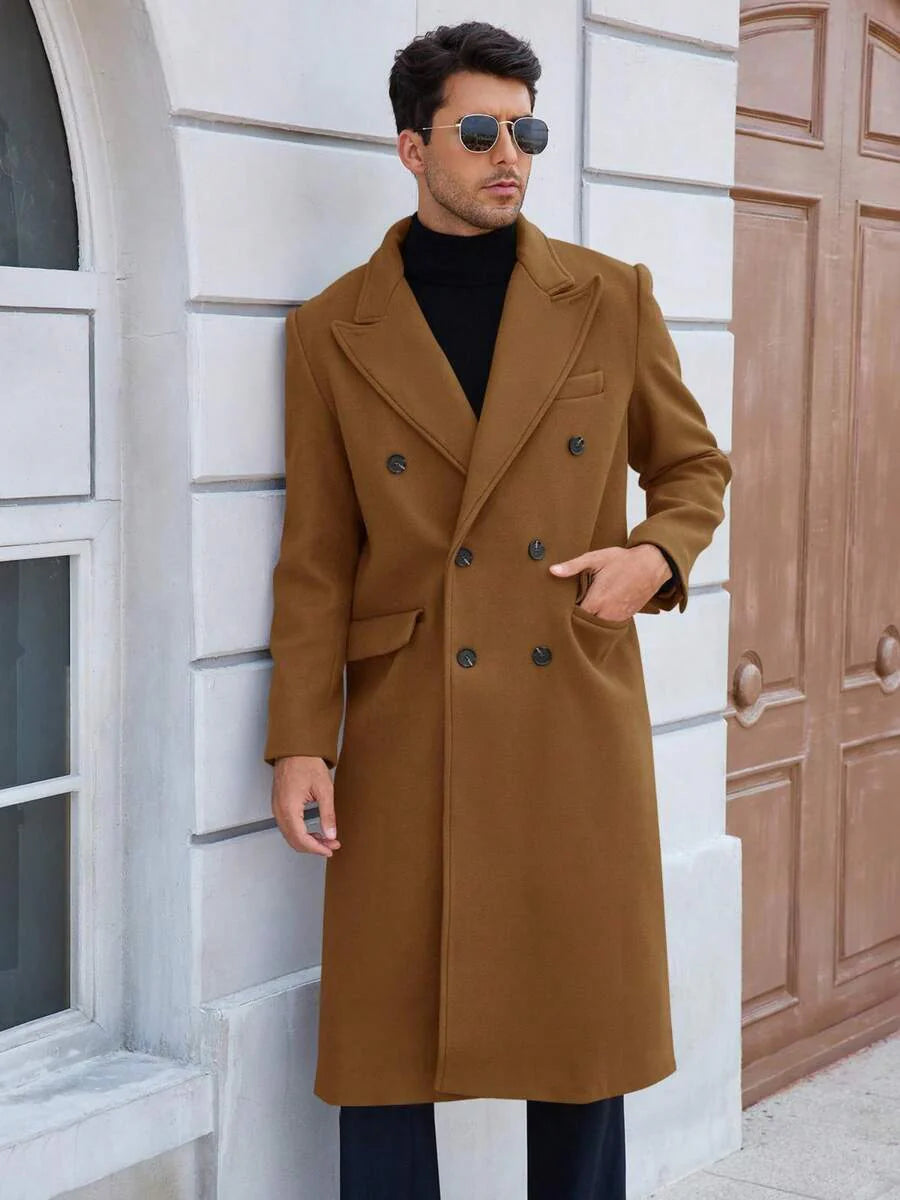 Classic Wool Blend Trench Coat