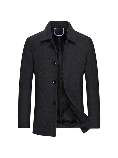 Stylish Grey Wool Coat