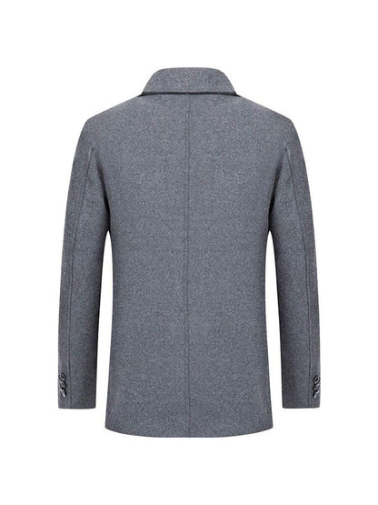 Stylish Grey Wool Coat