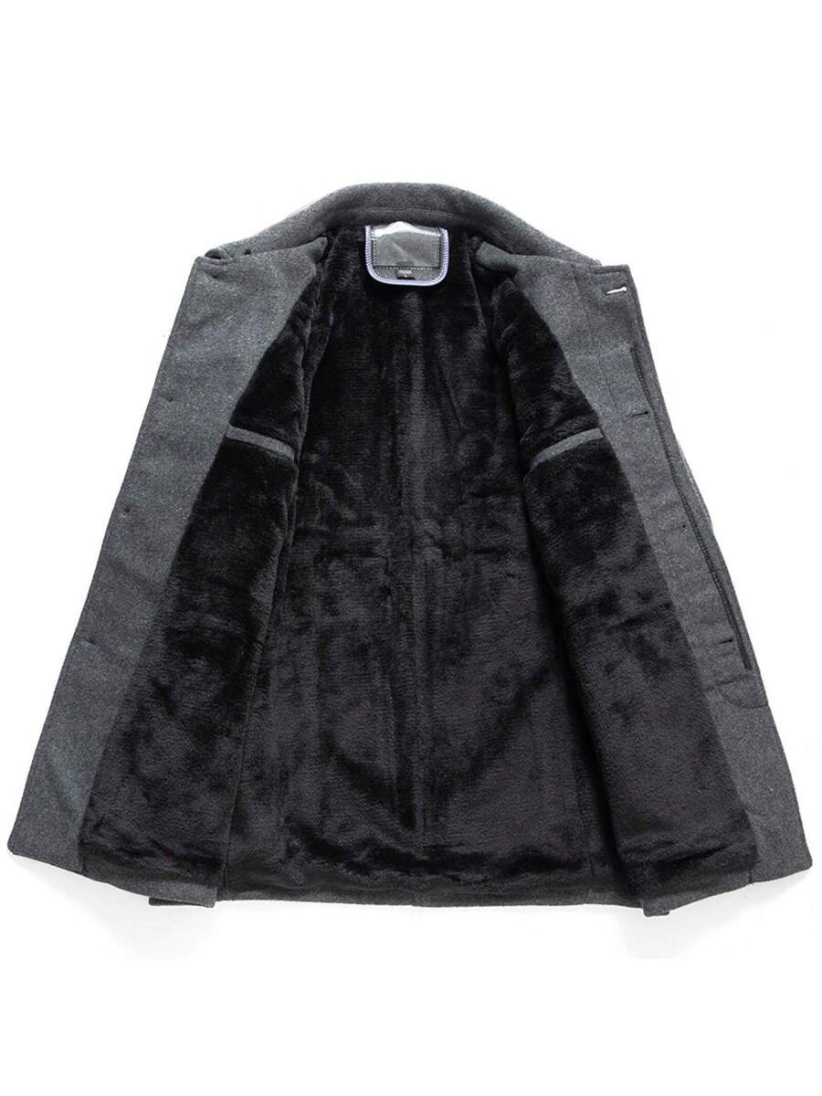 Stylish Grey Wool Coat
