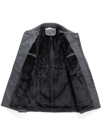 Stylish Grey Wool Coat