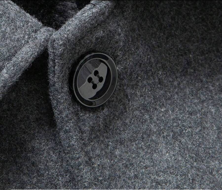 Stylish Grey Wool Coat