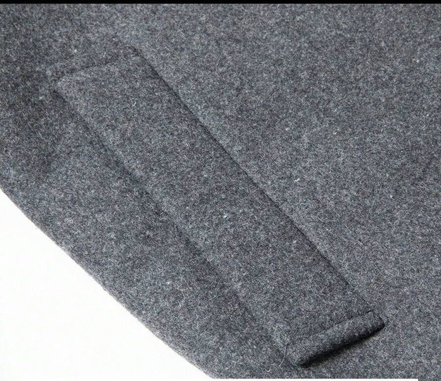 Stylish Grey Wool Coat