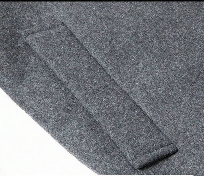 Stylish Grey Wool Coat