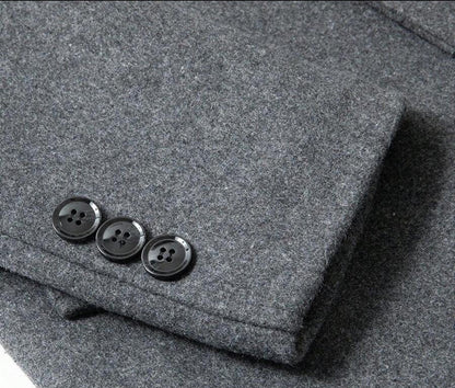 Stylish Grey Wool Coat