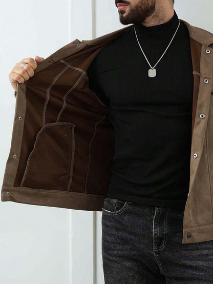 Casual Fleece Jacket Brown