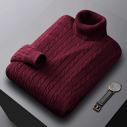 The Ancona Men’s Wool Blend Knit Turtleneck Jumper