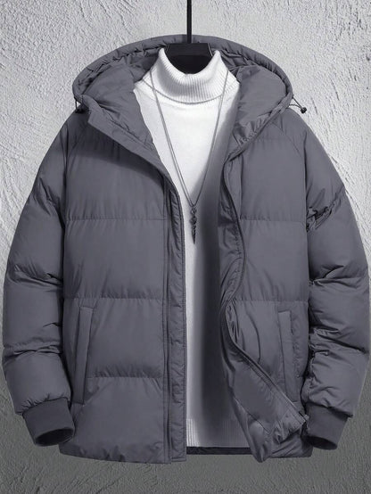 Casual Padded Jacket Khaki