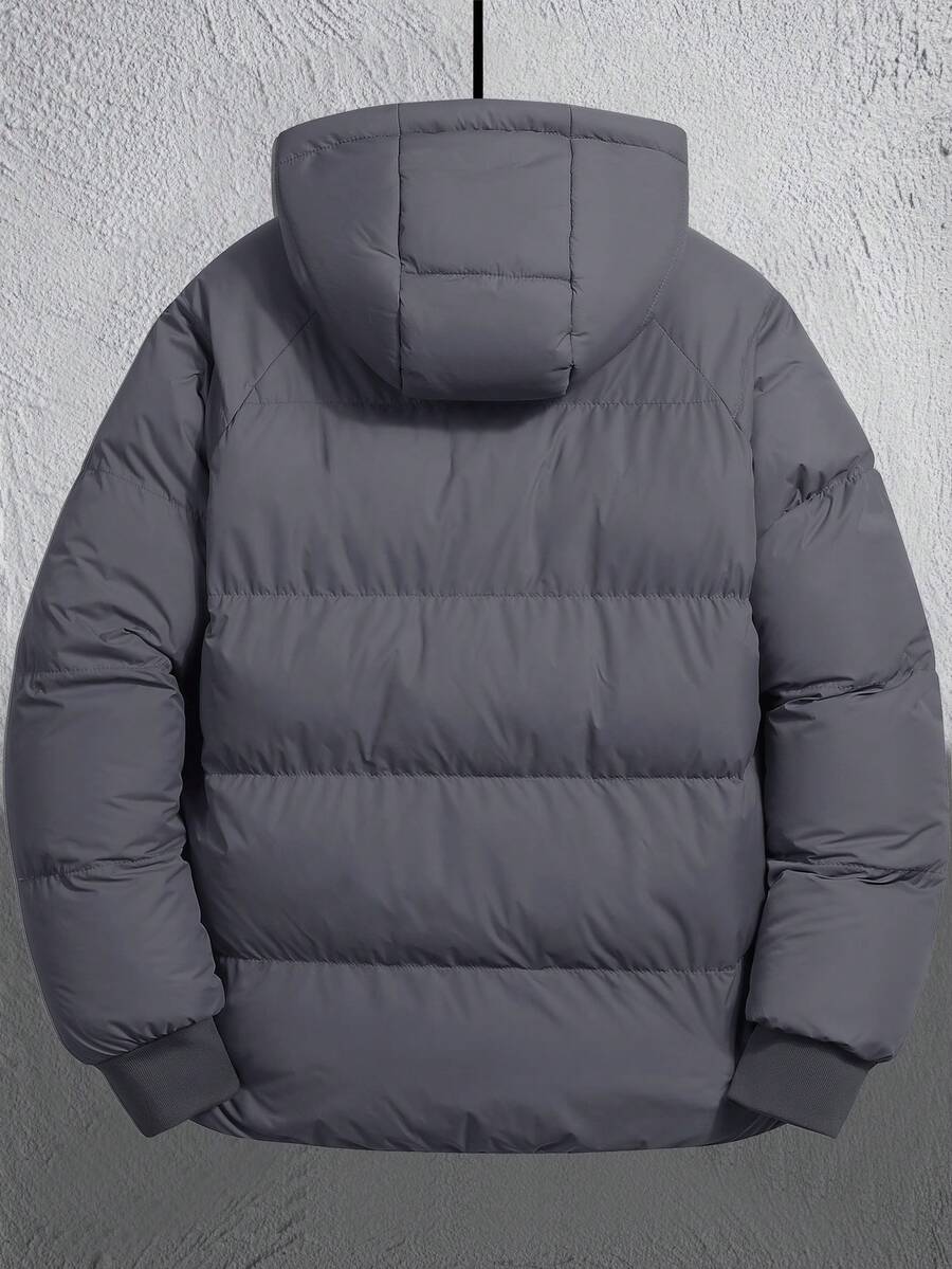 Casual Padded Jacket Khaki