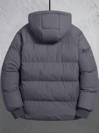 Casual Padded Jacket Khaki