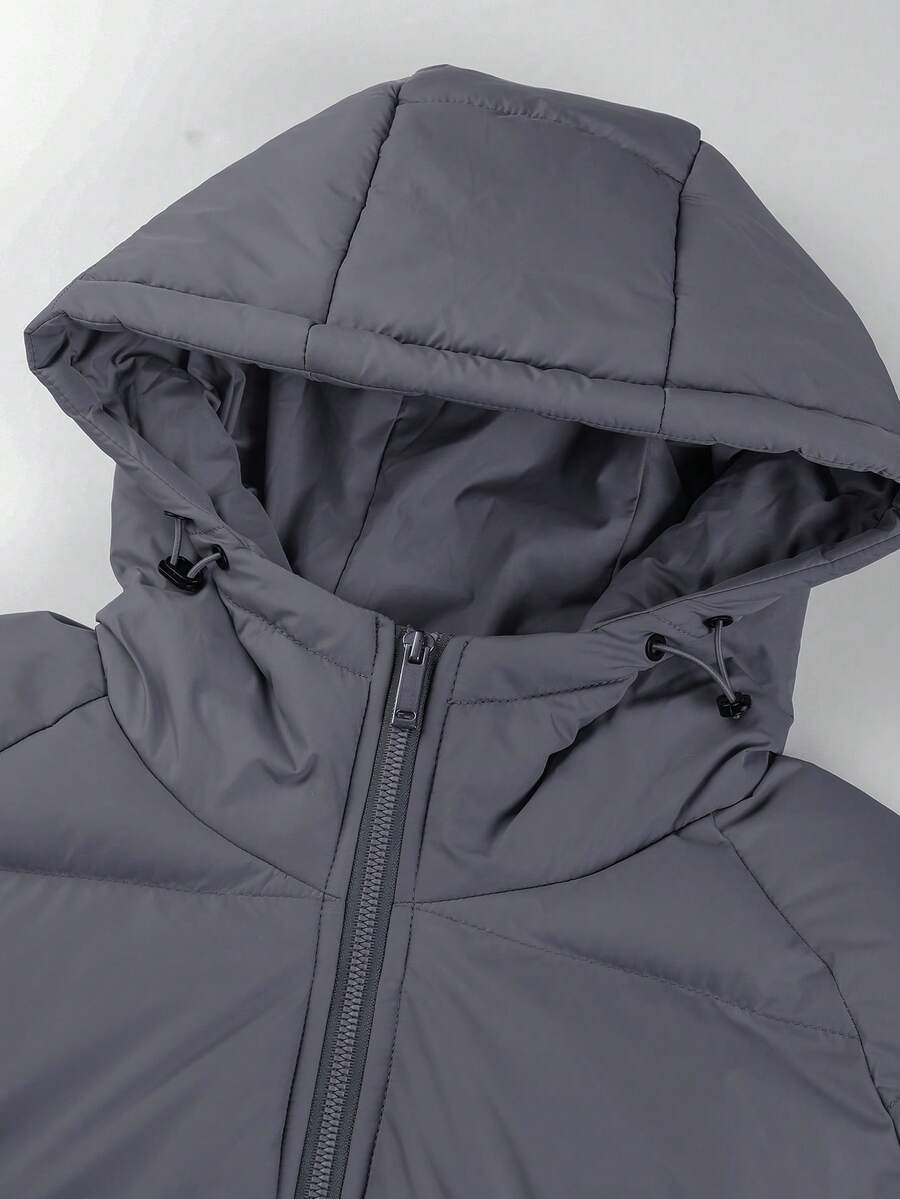 Casual Padded Jacket Khaki