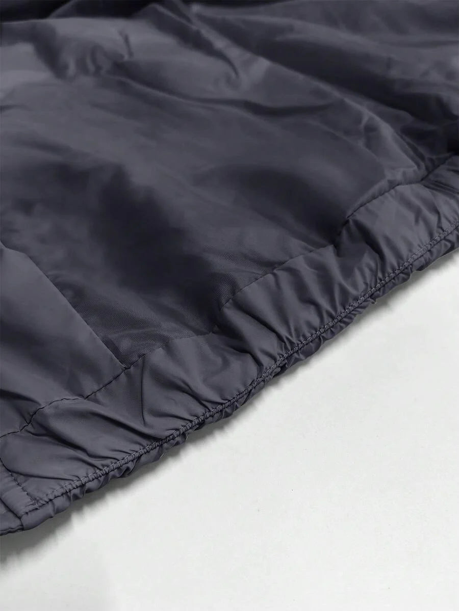 Casual Padded Jacket Khaki