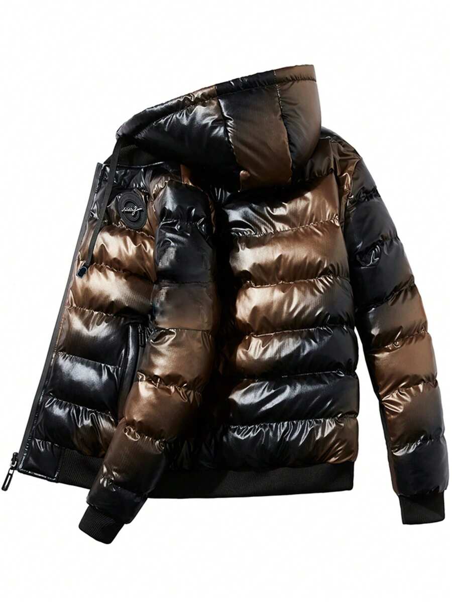 Padded Hooded Coat Blue