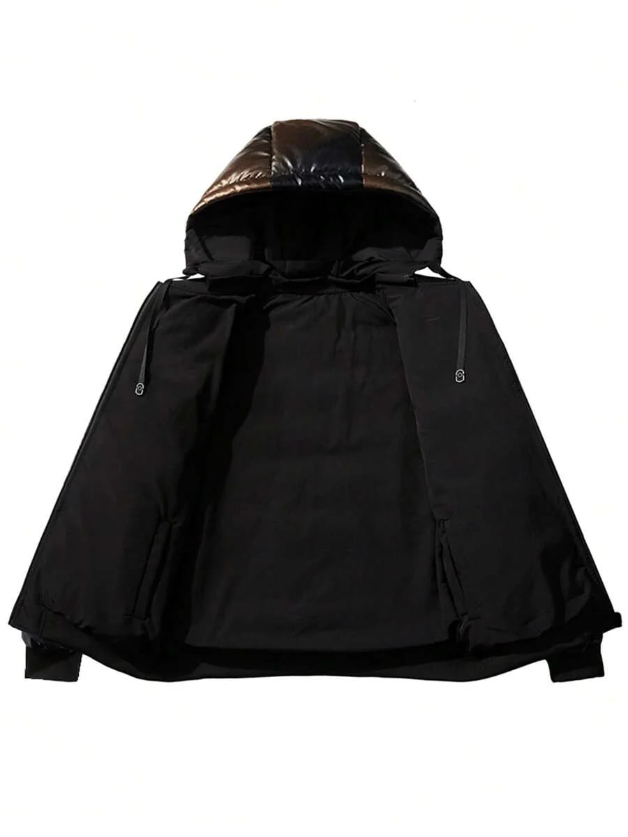 Padded Hooded Coat Blue