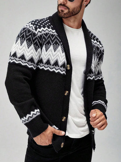 Black Embroidered Cardigan