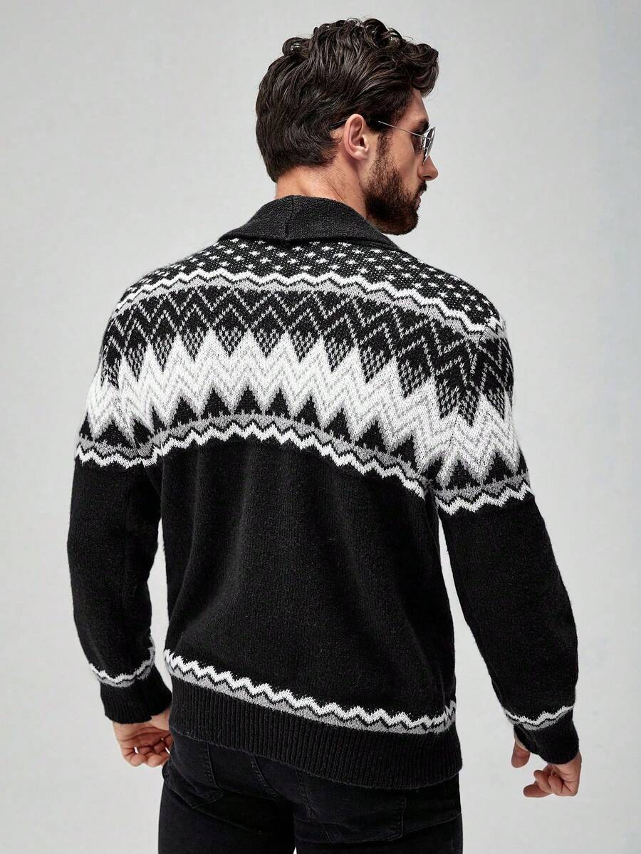 Black Embroidered Cardigan