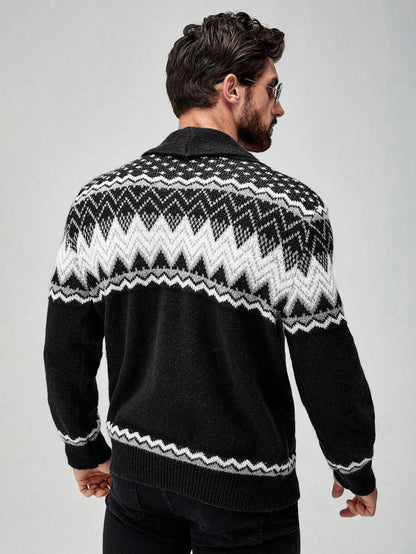 Black Embroidered Cardigan