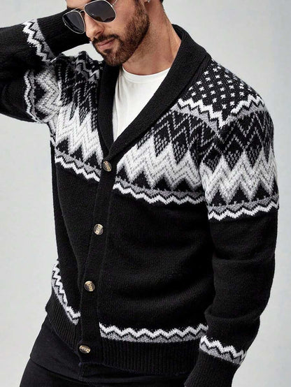 Black Embroidered Cardigan