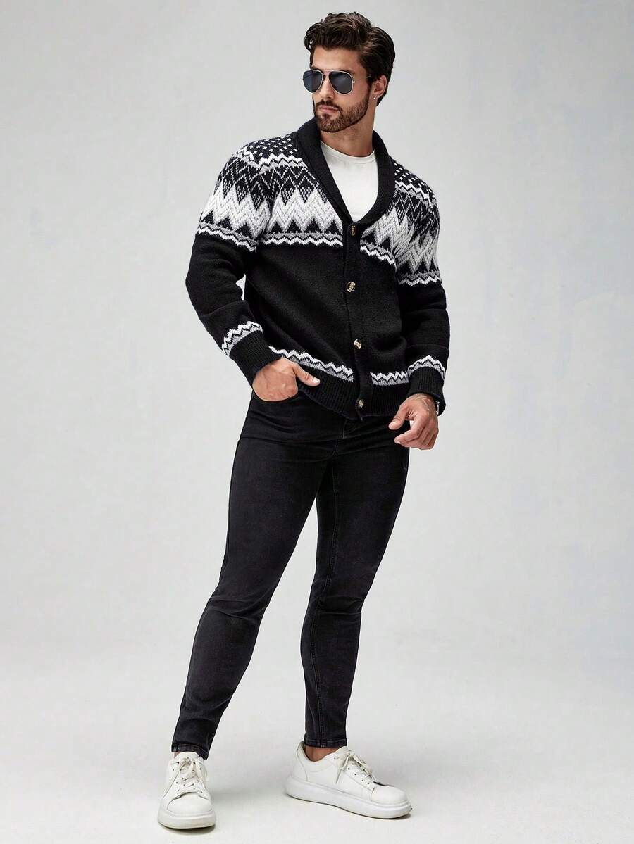 Black Embroidered Cardigan