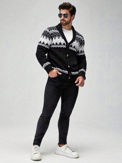 Black Embroidered Cardigan