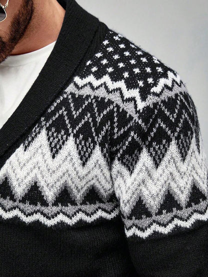 Black Embroidered Cardigan